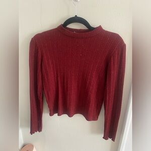 Maroon Hollister Long Sleeve Shirt